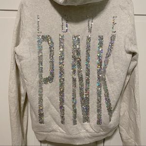 Super RARE 🦄 fur lined with bling full zip hoodie